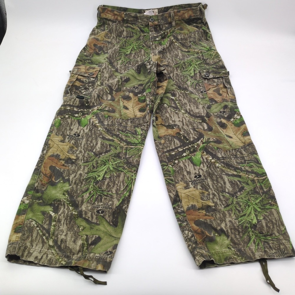 Cabelas Mossy Oak Obsession Camo Hunting Cargo Pants Mens Size M (34x29.5) Hunt